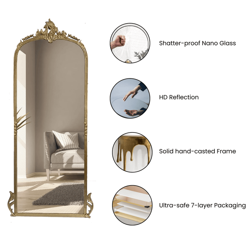 Victorian Arched Full-length Mirror