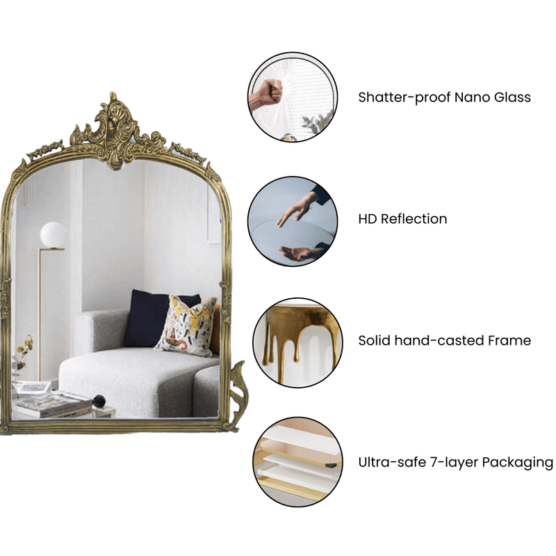 Victorian Arched Wall Mirror