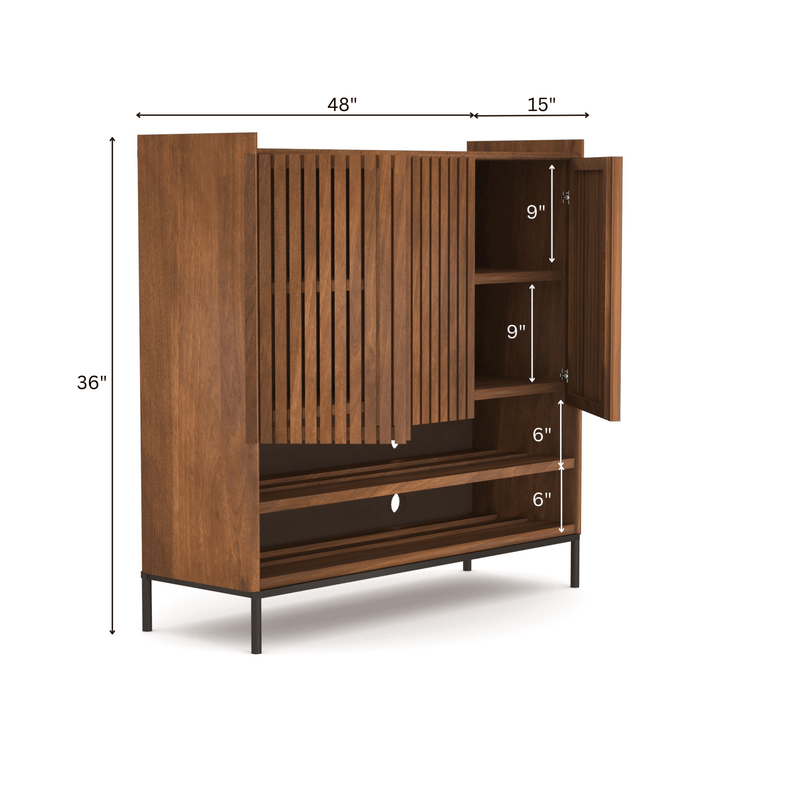 Sylvan Wooden Full Size Shoe Cabinet