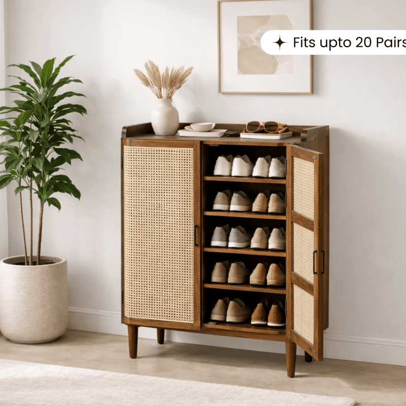 Vyut 45" Wooden Shoe Cabinet