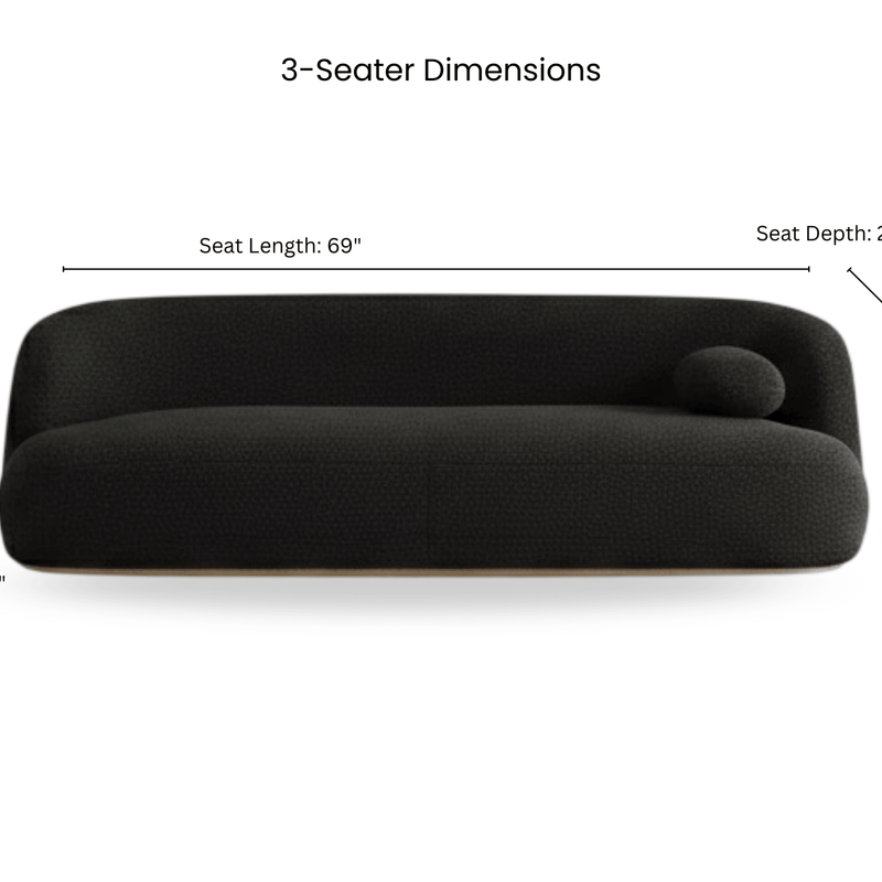 Arvo Plush Wooden Upholstered Sofa Set