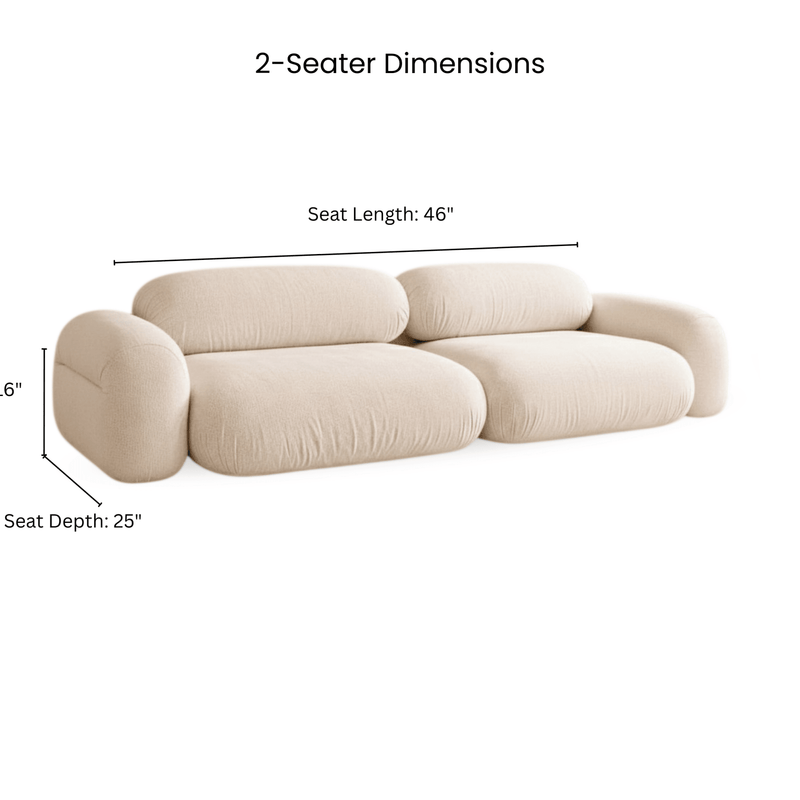 Brat Plush Wooden Upholstered Sofa Set