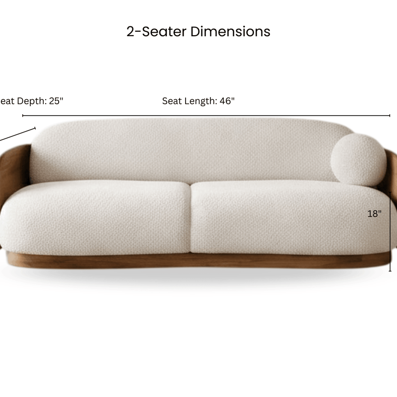 Tierra Plush Wooden Upholstered Sofa Set