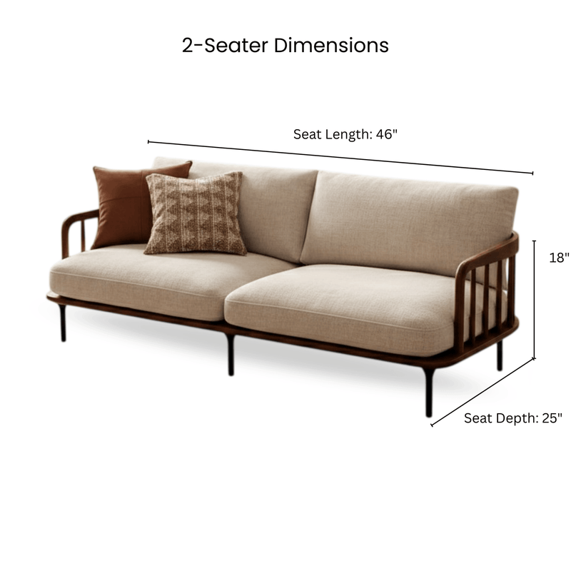 Valenor Plush Wooden Upholstered Sofa Set