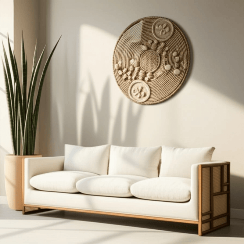 Veda Custom Wooden Upholstered Sofa