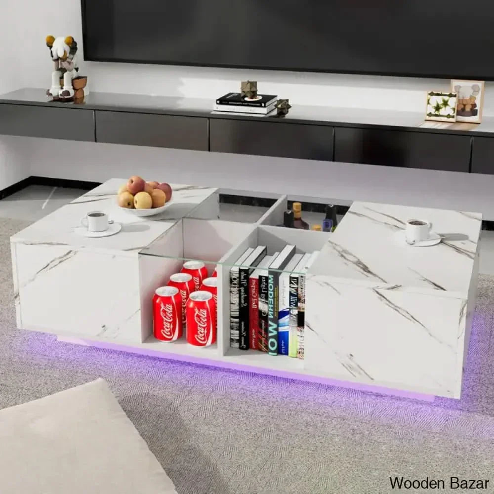 Gonaglen Coffee And Center Table With Storage White