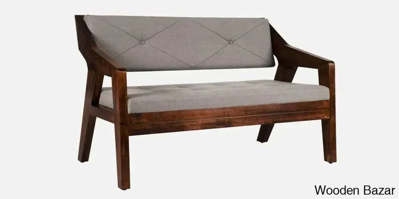 Grey 3-Seater Sofa With Premium Fabric - Wooden Bazar