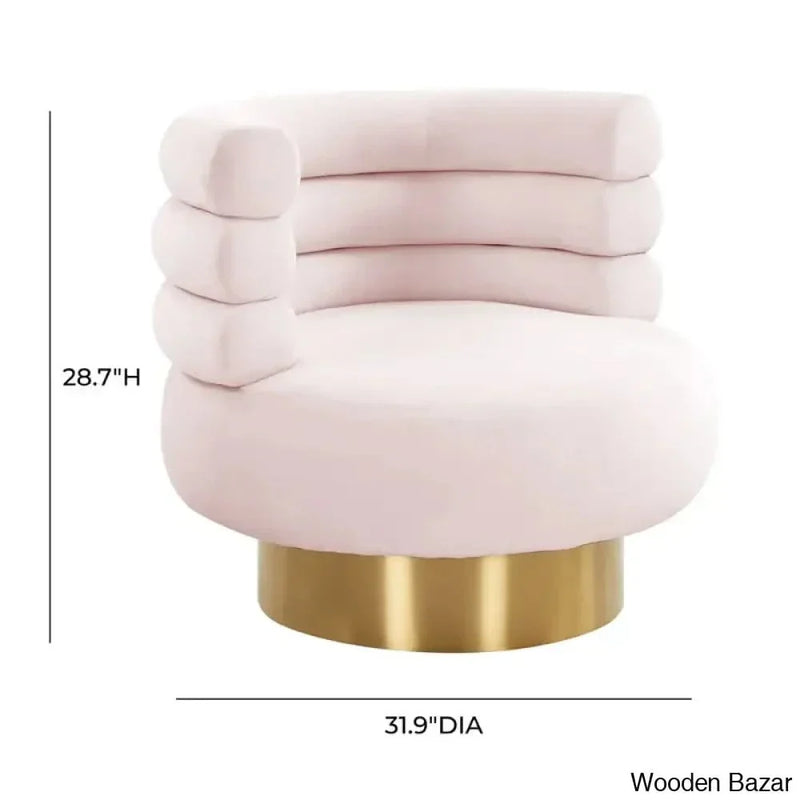 Gunalda 31.9'' Wide Swivel Barrel Chair