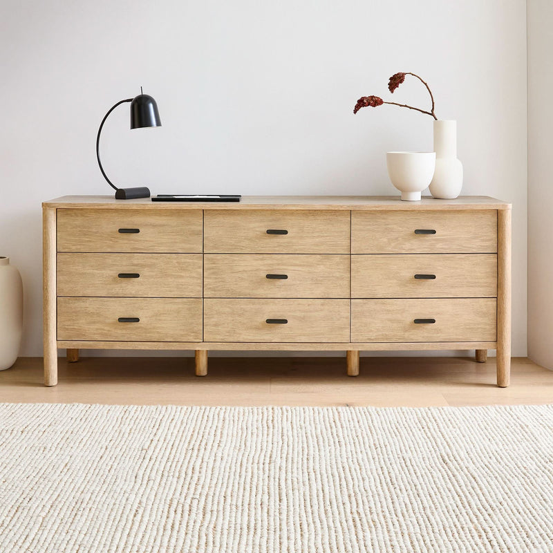 Iavect 9 Drawer Dresser in SOlid Wood - Wooden Empiro