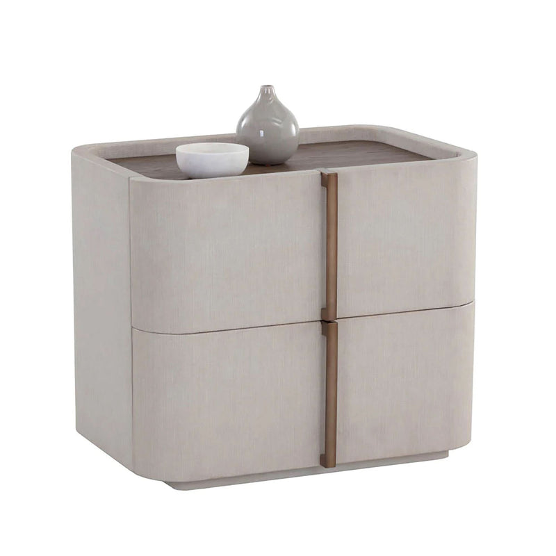 Rockerz Modern Curved Bedside table - Wooden Empiro