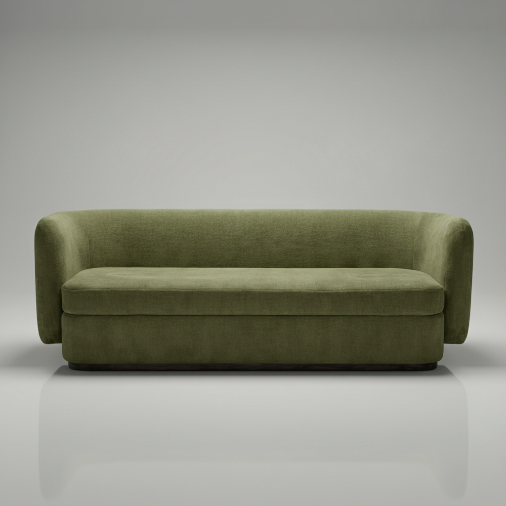 Wave Sofa — Curved U-Shape Back, made to order by Wooden Empiro