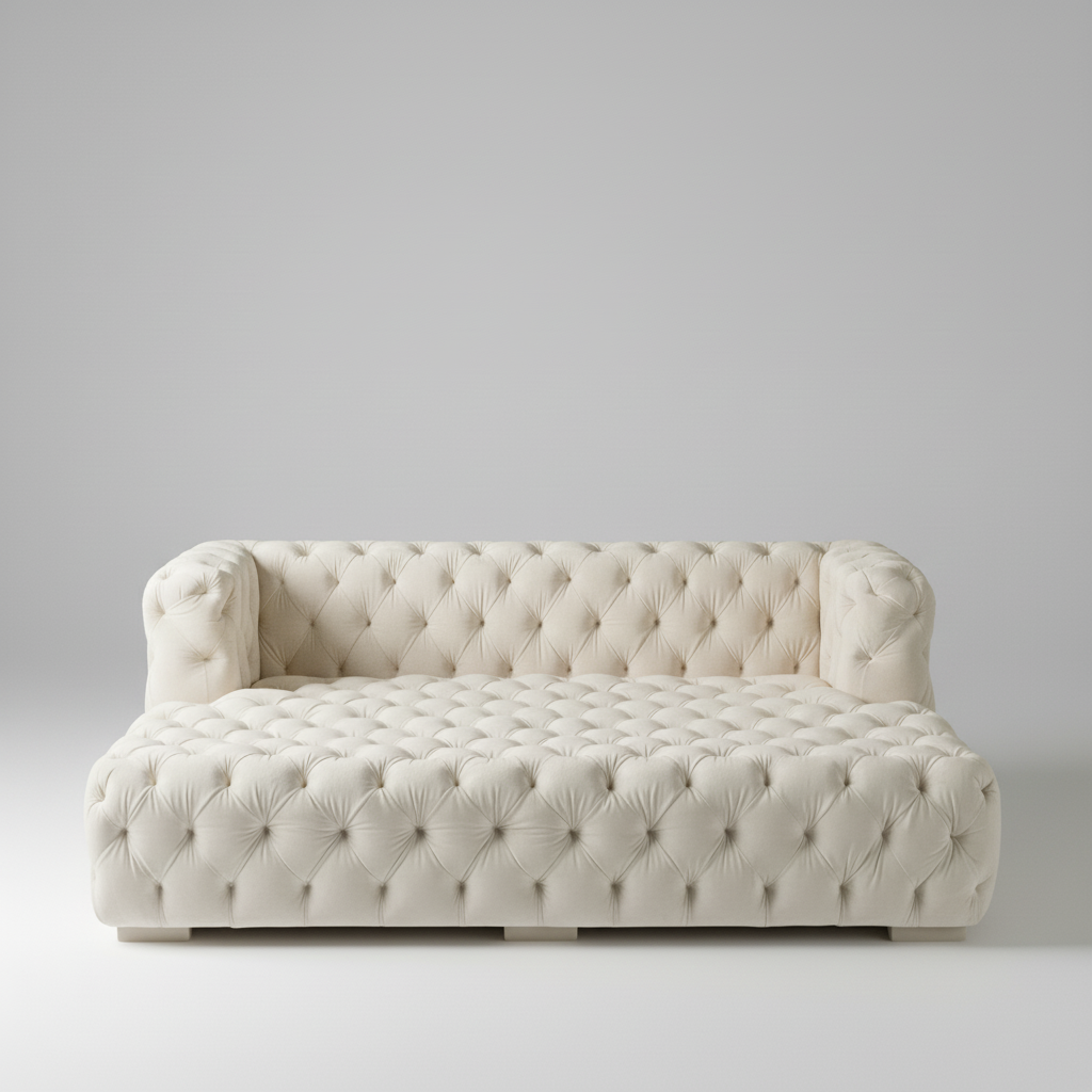 Modern Day Bed Sofa — Tufted Lounger, made to order by Wooden Empiro — view 5