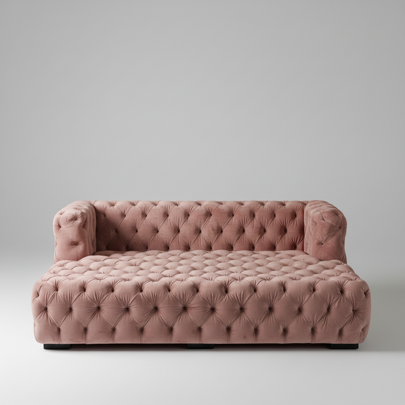 Modern Day Bed Sofa — Tufted Lounger, made to order by Wooden Empiro