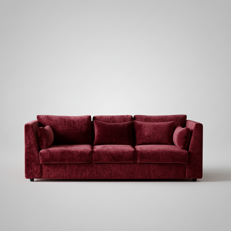 Hilton Sofa — Sleek Plush Lounge, made to order by Wooden Empiro