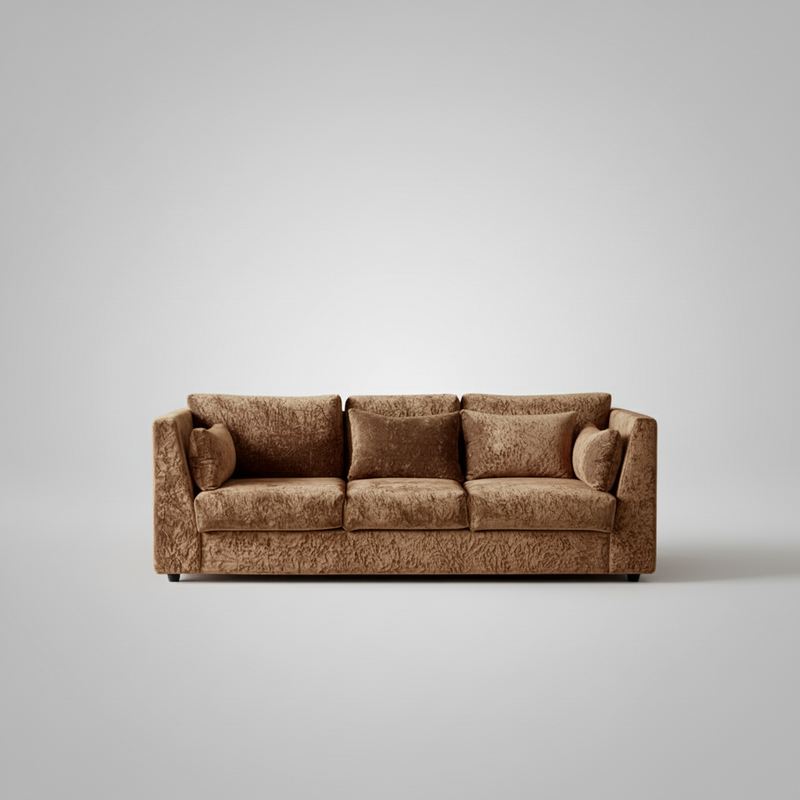 Hilton Sofa — Sleek Plush Lounge, made to order by Wooden Empiro — view 2