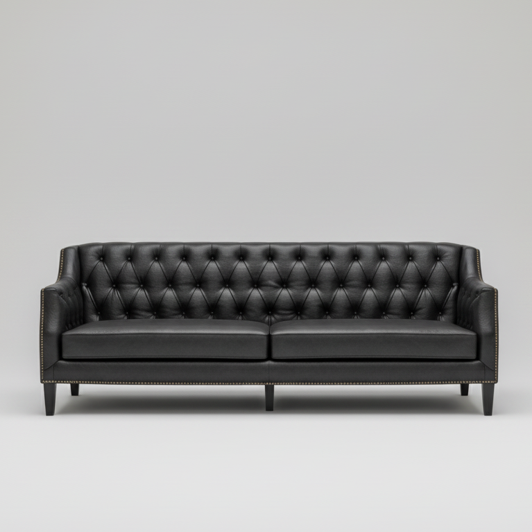Tufted Sofa — Deep Button Detail, made to order by Wooden Empiro