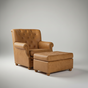 Marina Chair with Stool – Upholstered Chair