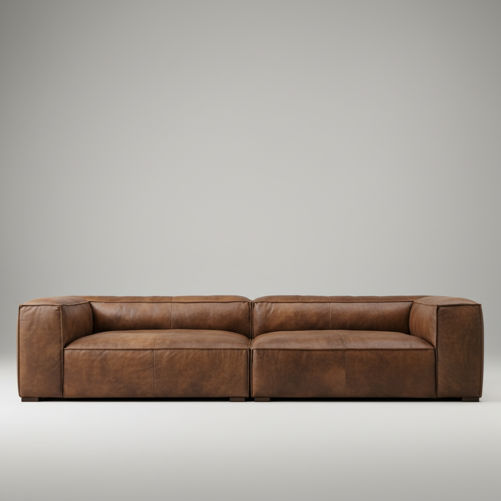 Maison Leather Sofa — Designer Seating, made to order by Wooden Empiro