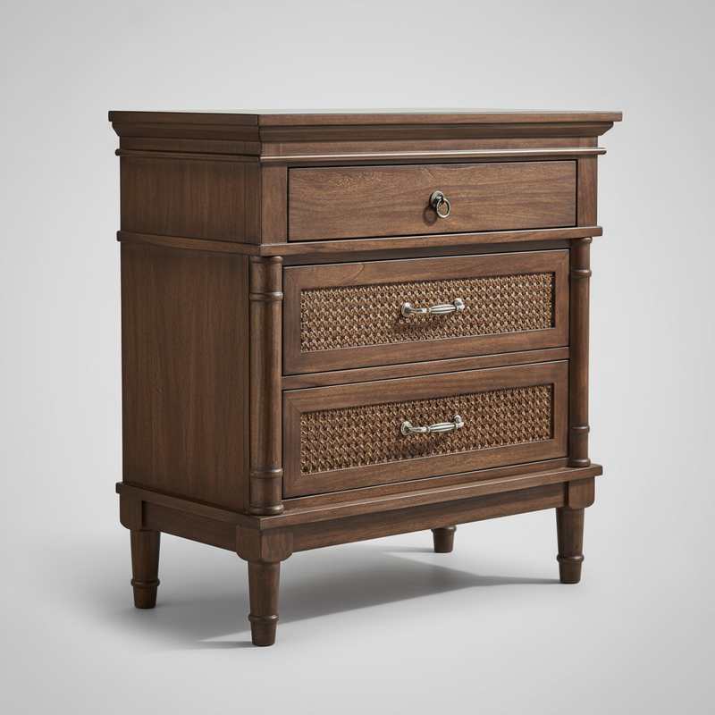 Heritage Cane Bedside Table