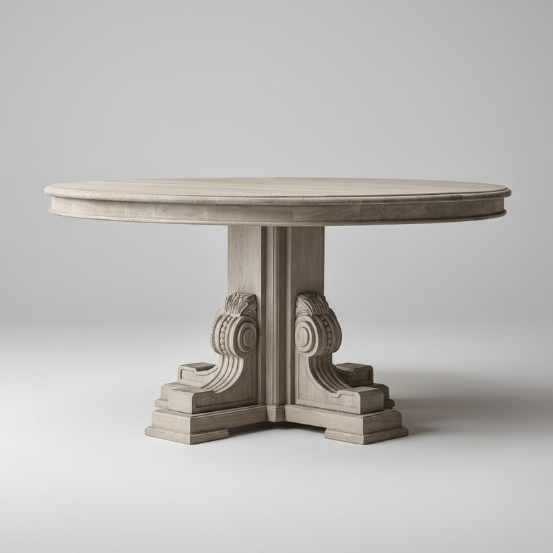 Corinth Carved Round Table