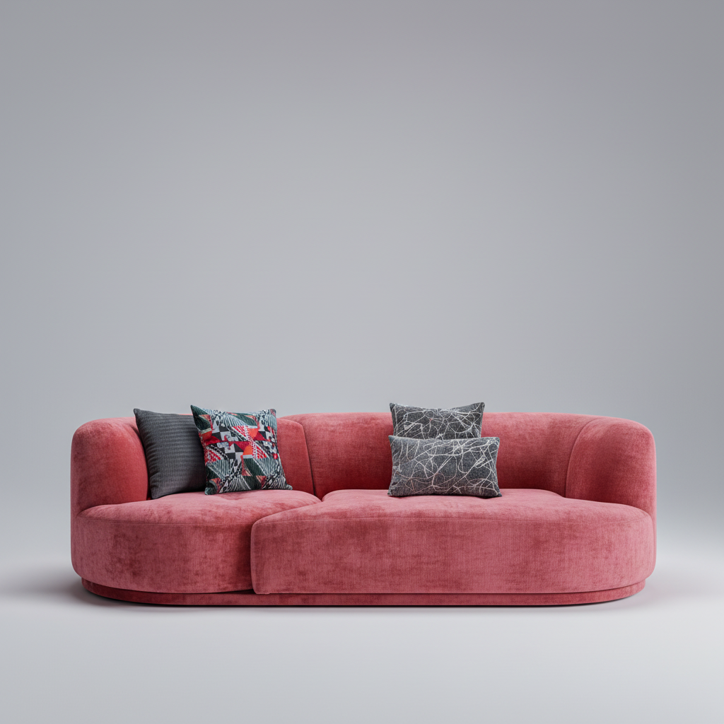 Prestige Sofa — Curved Modern Statement, made to order by Wooden Empiro