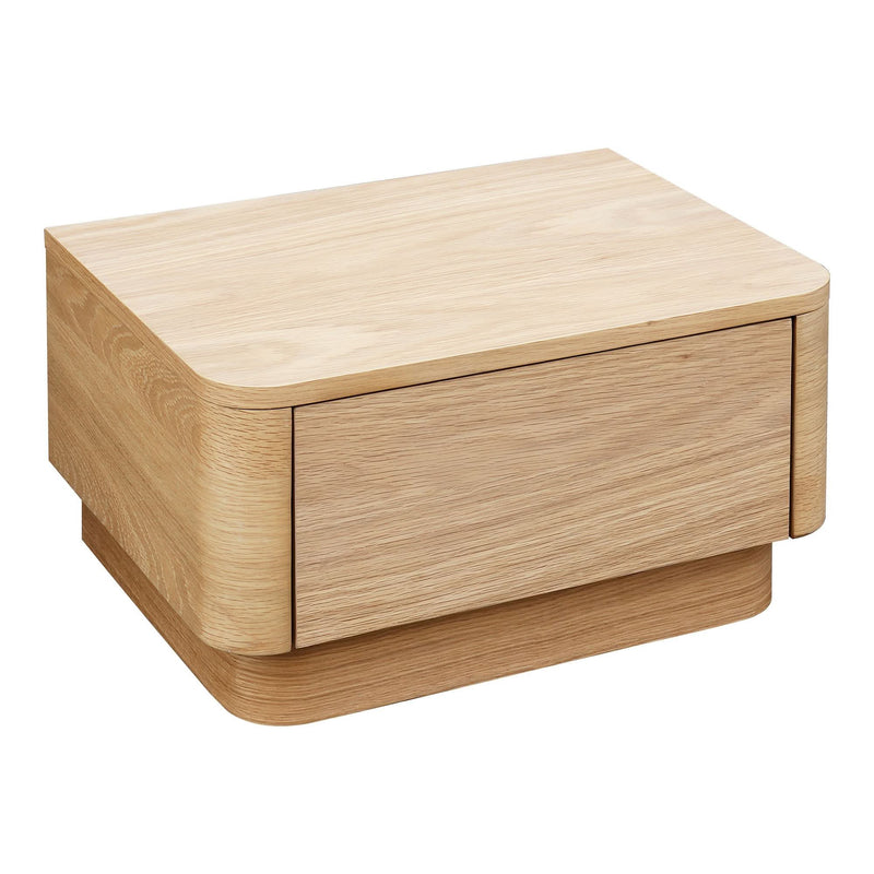 Ukaki Curved Oak Bedside Table - Wooden Empiro