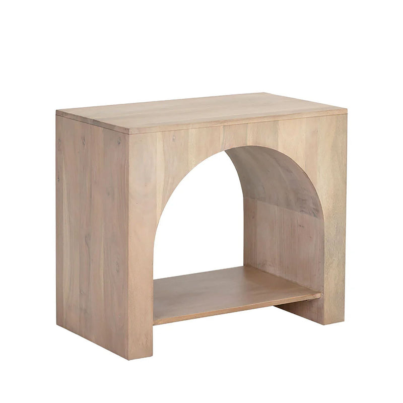 Ichedter Arched Bedside Table - Wooden Empiro