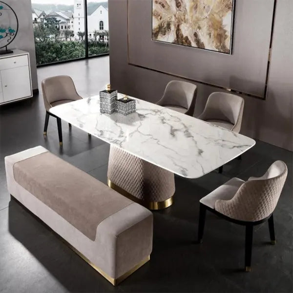 Elevar Modern Luxury Dining Set With Bench