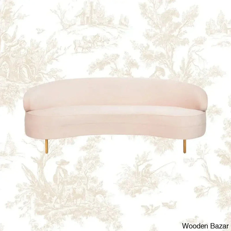 Jacqeuline Recessed Arm 3 seater Sofa - Wooden bazar