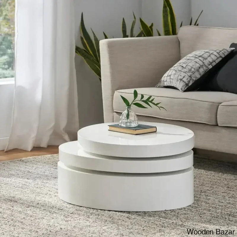 Jaydon Drum Coffee Table - Wooden Empiro
