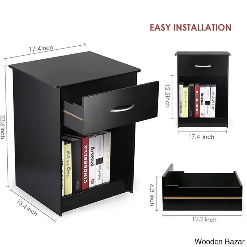 Jelany Manufactured Wood Nightstand