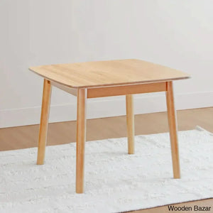 Jereney Solid Wood Square Coffee And Center Table Natural Oak