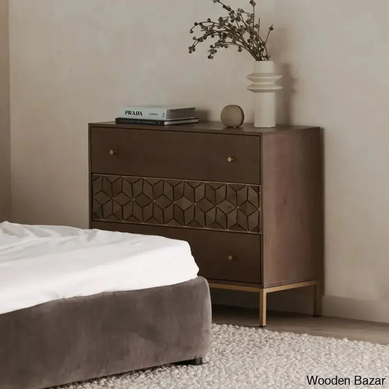 Jill Modern Chest of Drawers in Solid Wood Durable storage Solution