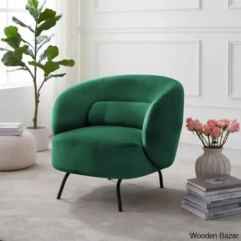 Jura Wide barrel accent  Lounge Chair - Wooden Empiro