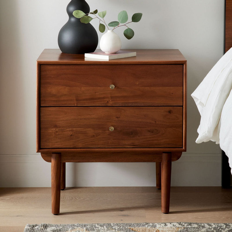 Keloin Solid Wood Nightstand - Wooden Empiro