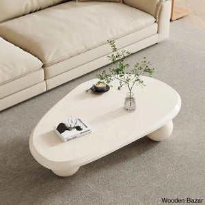 Khattabe Modern Three Legged Coffee And Center Table White / Black