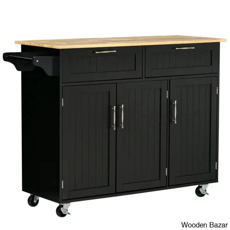 Kohn Wood Kitchen Island Kitchen trolley cart cabinet kitchen island with storage