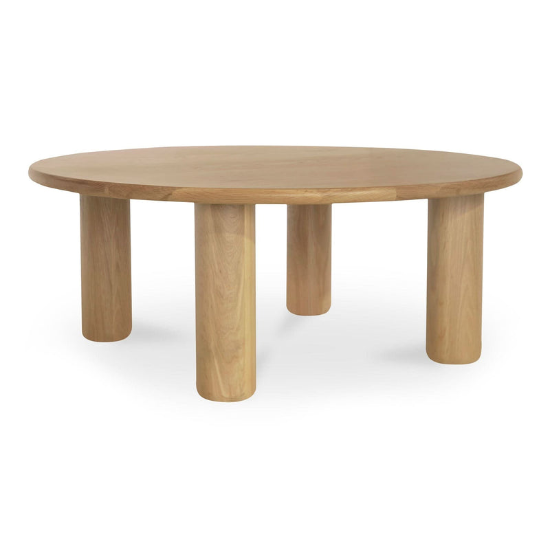 Rinnar Oak Round Coffee Table - Wooden Empiro