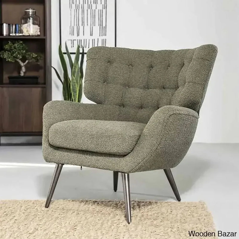 kyle Single Seater Chesterfield Arm Chair - Wooden Empiro