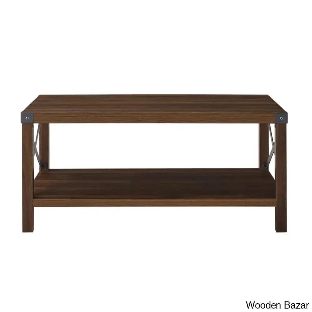 Larendaz Coffee And Center Table Dark Walnut