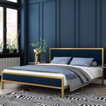 Splendid Modern Metal Velvet Bed