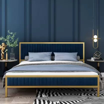 Splendid Modern Metal Velvet Bed