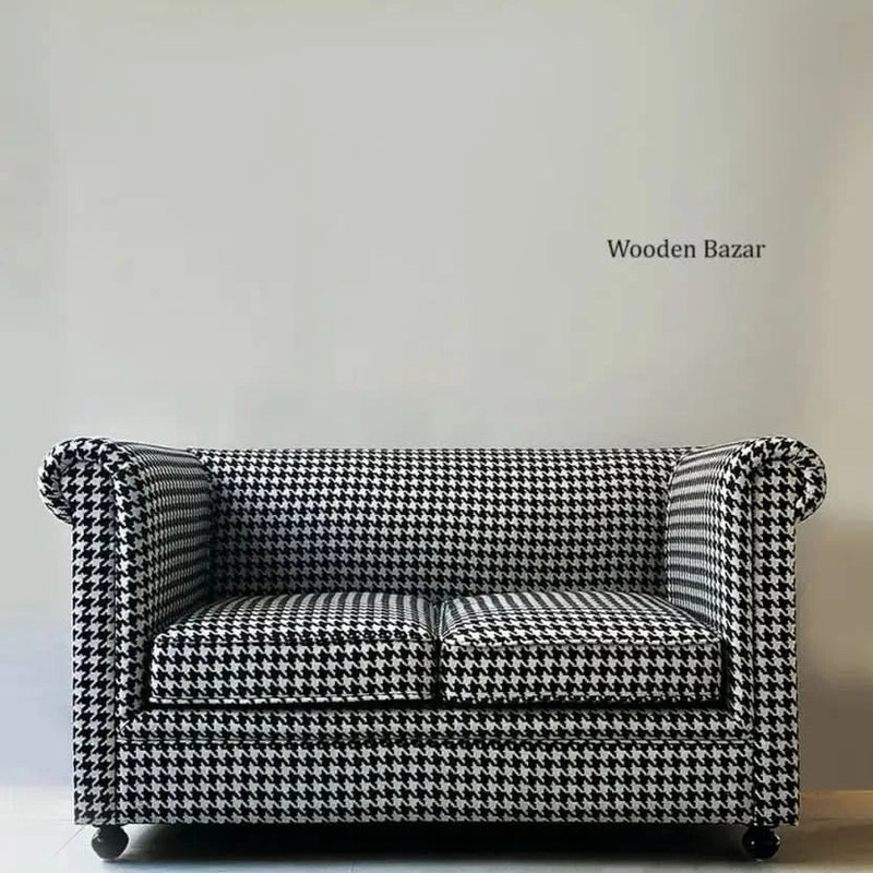 Linen 2 Seater trendy Sofa design - Wooden Empiro