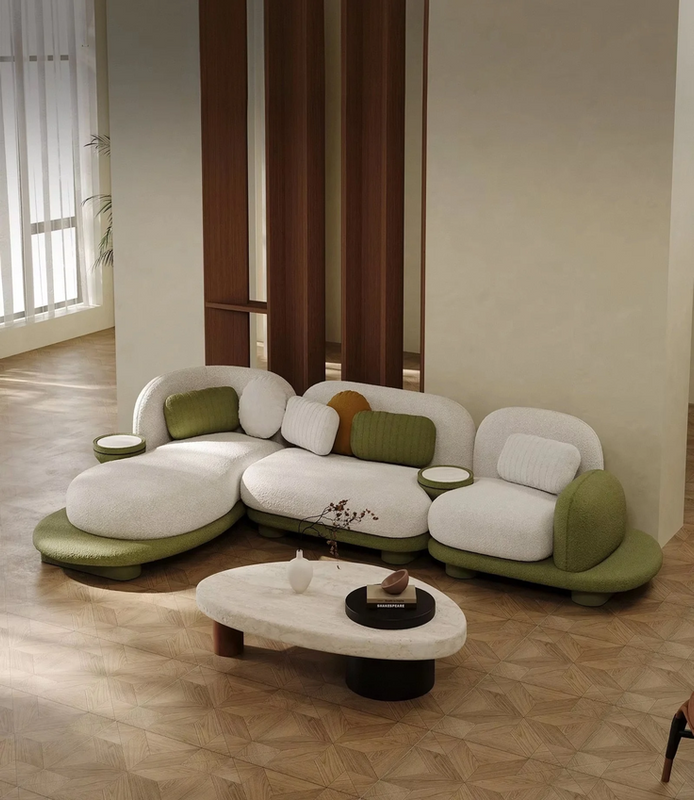 Lison 6 Seater Modern Boucle Corner Sofa