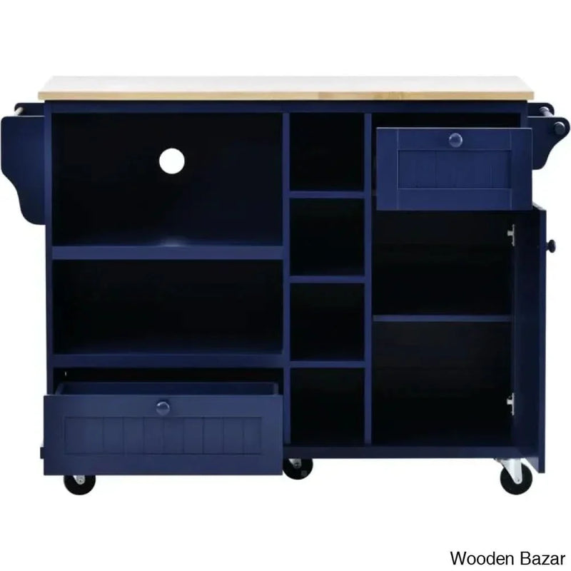 Litten Wood Kitchen Island Kitchen trolley cart cabinet kitchen island with storage