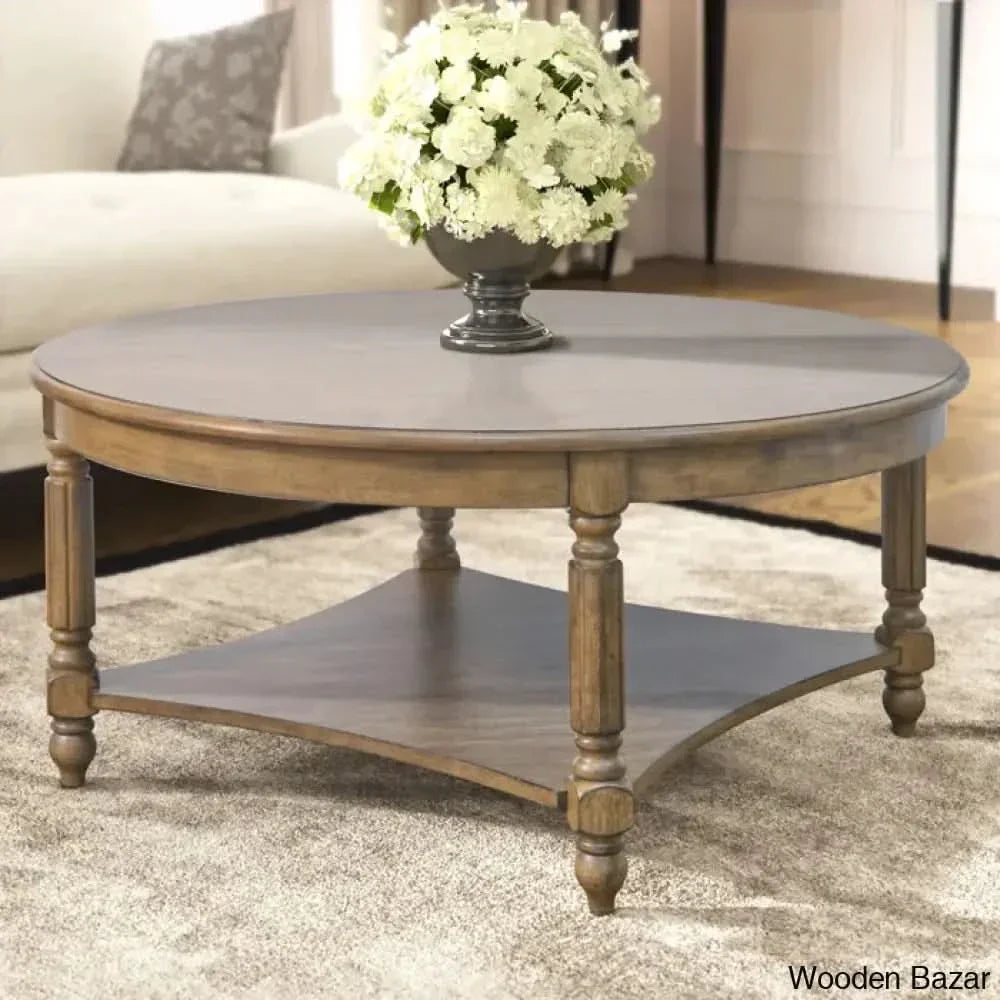 Locke Solid Wood Single Coffee And Center Table - Wooden Empiro Antique Oak