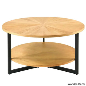 Loren Coffee Table With Storage And Center Light Oak
