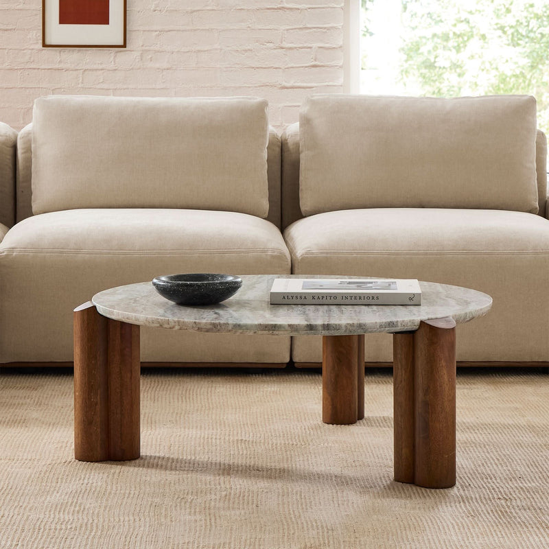 Inper Marble Coffee Table - Wooden Empiro