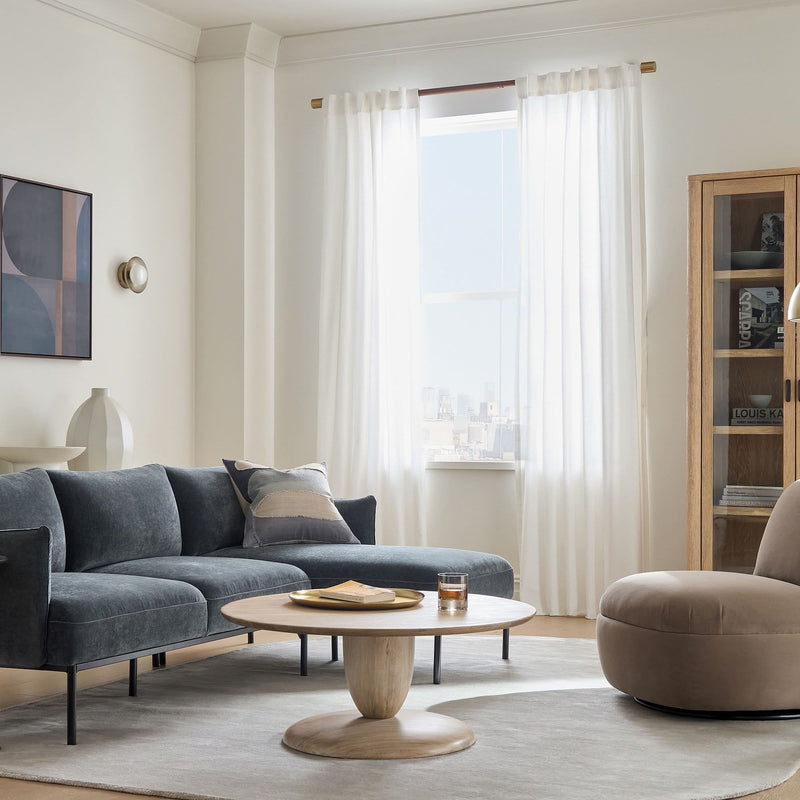 Ujem Round Pedestal Coffee Table - Wooden Empiro