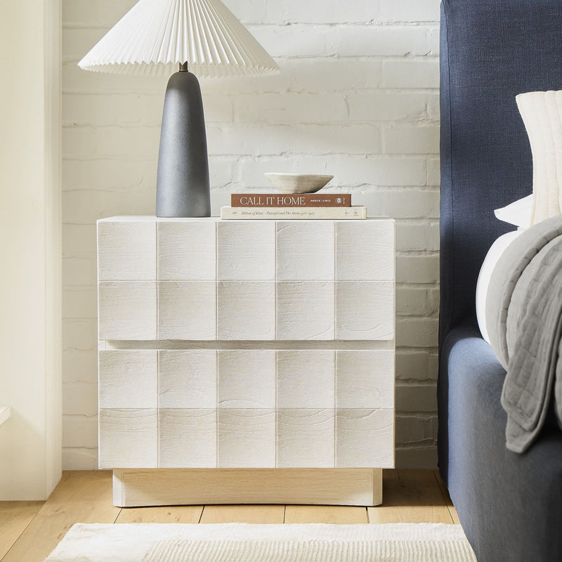 Tiber Carved Nightstand - Wooden Empiro